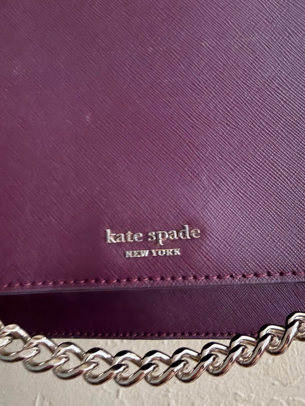 kate spade Plum Leather Crossbody Bag with Adjustable Strap - Picture 3 of 8
